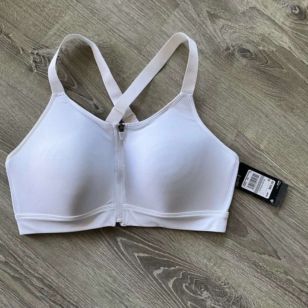 Under Armour - White High-Impact Racerback Sports Bra